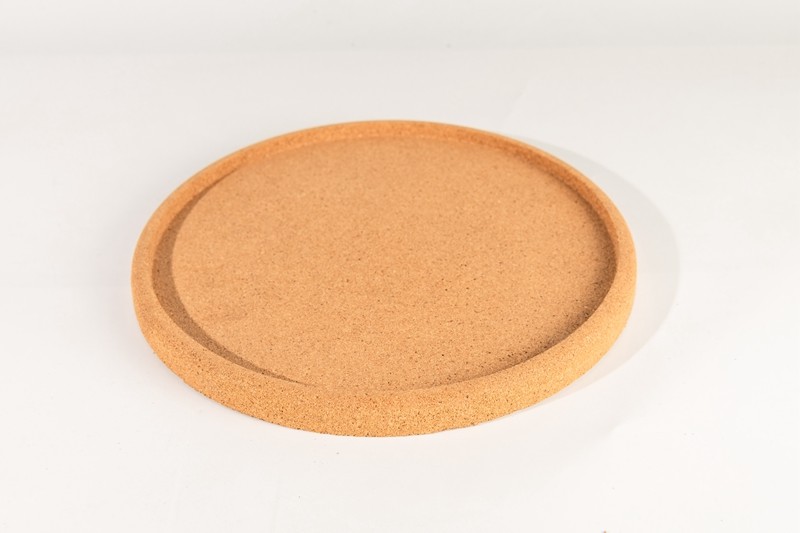 Factory Wholesale 11.75" Round Recycled Cork Tray for Fruit, Snacks or Coffee