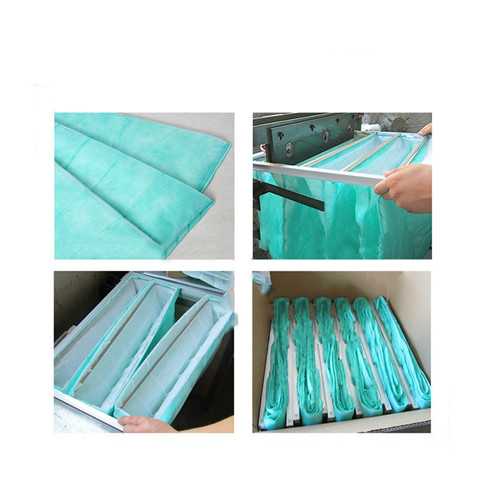 Mini Pleat Medium Efficiency Filter Synthetic Fiber Compact Structure