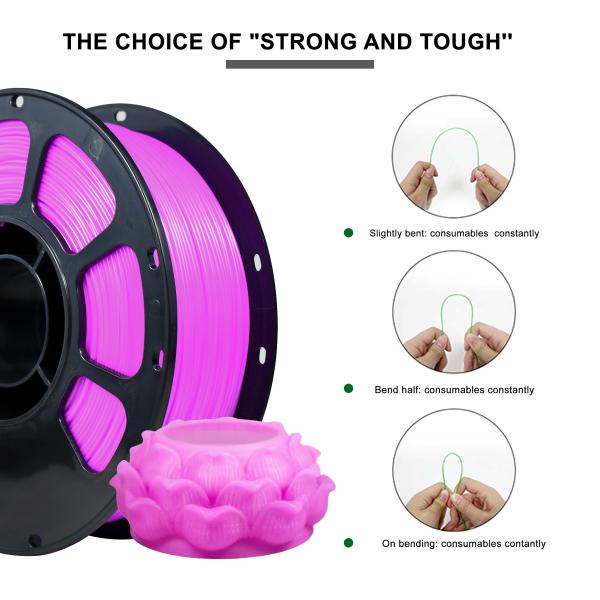 1.75mm Temperature Color Change Purple To Pink 1000g FDM Forming Technology 3d Printing Filament