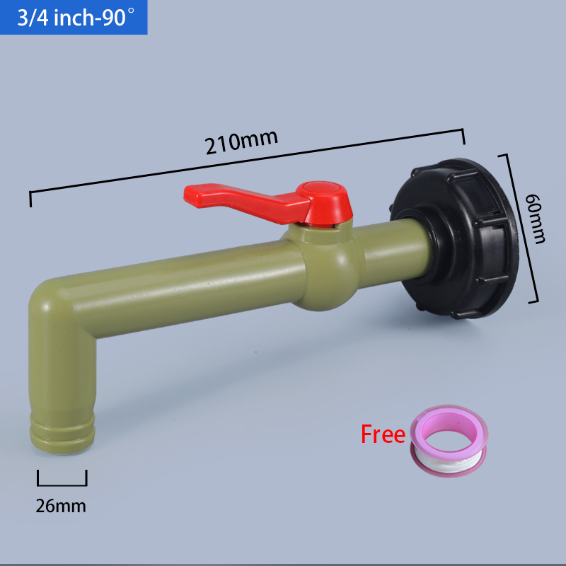 Reducing Water Waste S60x6 Adapter Faucet for IBC Tank Tap Coarse Thread 1/2 3/4 1inch