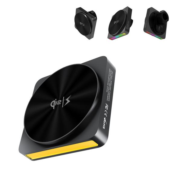 QI2 One-Piece Stretched All-Metal Design Car Magnetic Wireless Charger With 9