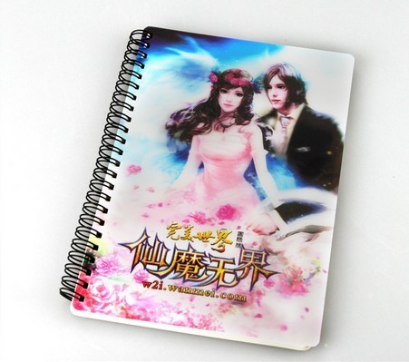 PLASTIC LENTICULAR custom PP Cover 3D Lenticular Notebook made in China