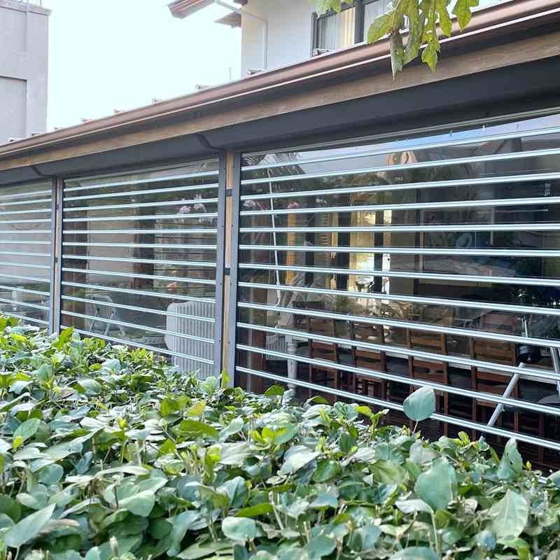 PC100 Motorized Transparent Roller Shutter Door 2mm Thickness