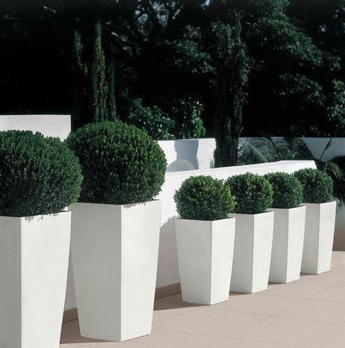 Modern Fiberglass Flower Pots Real or Artificial Tree Planters Customizable
