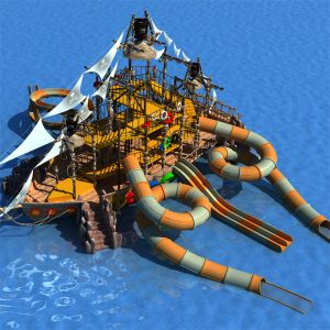 Pirate Ship Water Slide with 15 Years Service Life One Year Warranty and Hot