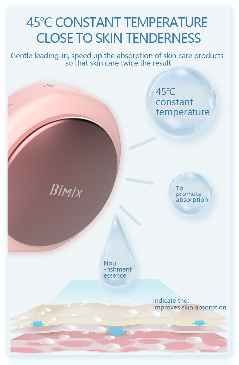Pink Cute 140g 1000mAh Silicone Face Cleansing Brush