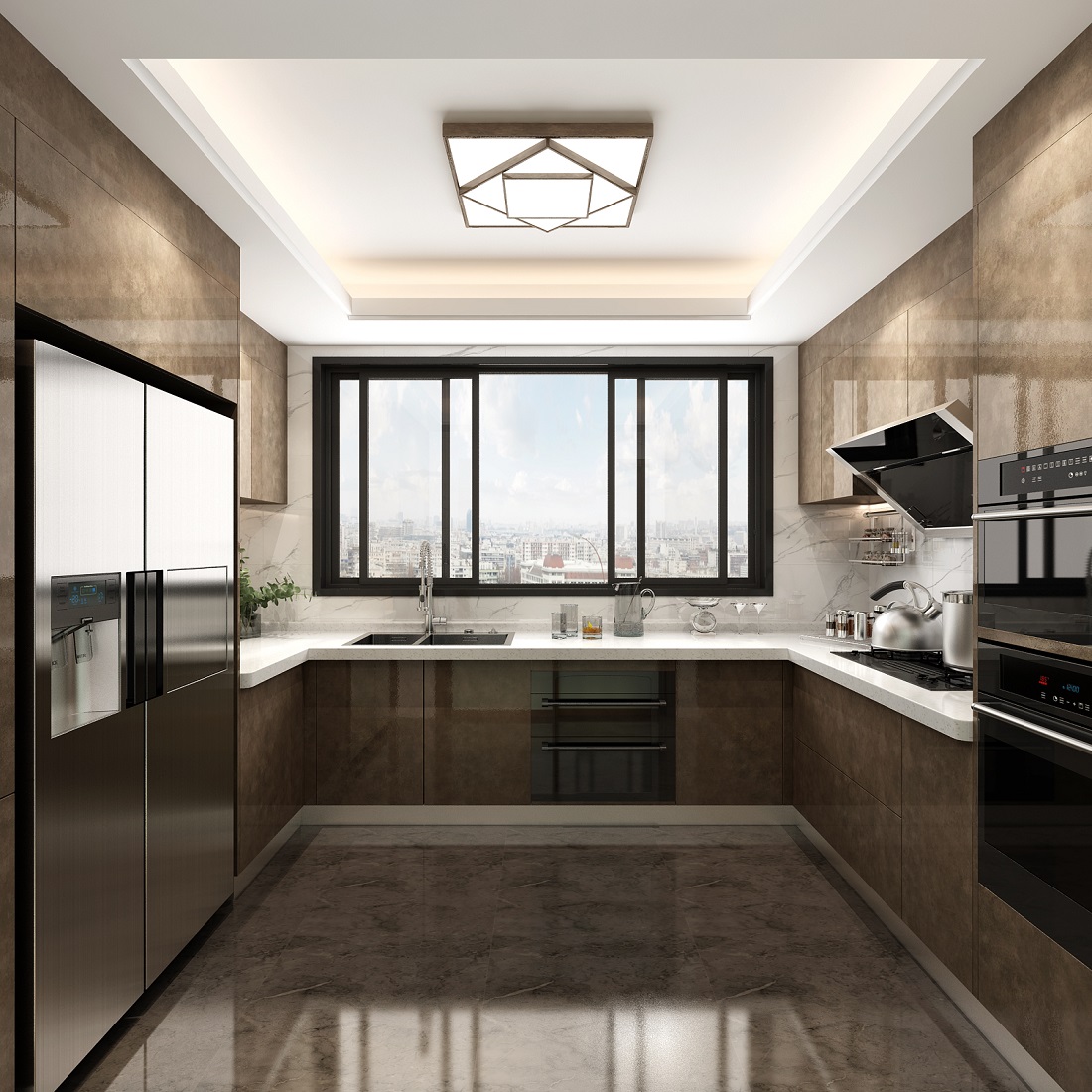Custom Modern Design Waterproof Durable Kitchen Cabinet Melamine Board Carcase Material