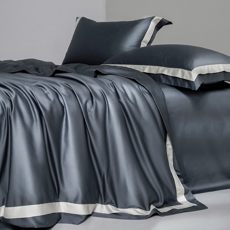 Elegant Wedding Four-piece Kit 400TC Bedding Set with Comforter Sheet and Quilt Cover
