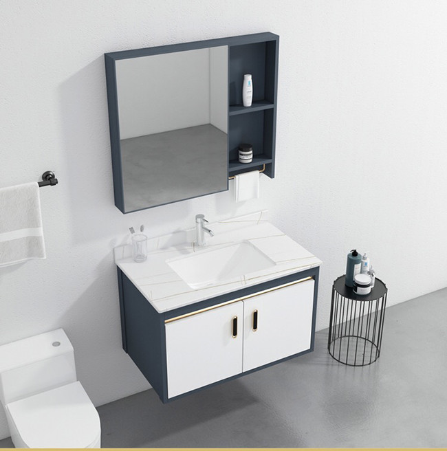 Foshan Manufacturer Hot Sale Single Sink Design Modern Bathroom Vanity Set