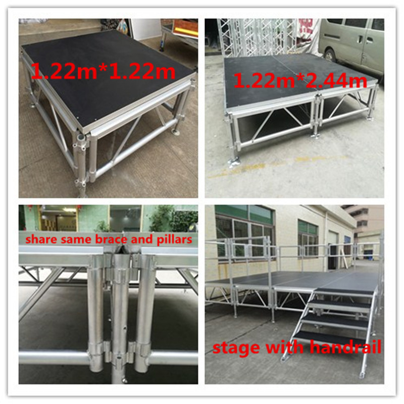 Guangzhou hot selling adjustable aluminum portable stage platform