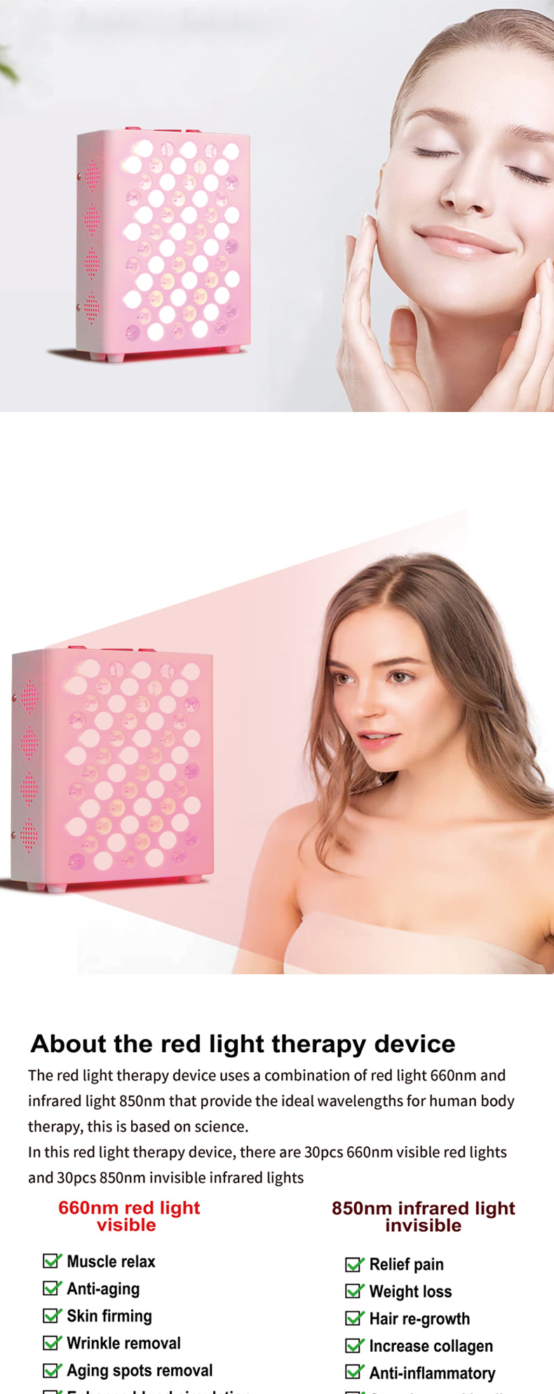 300w 12V LED Infrared Red Light Therapy Product Panel Wall Hanging