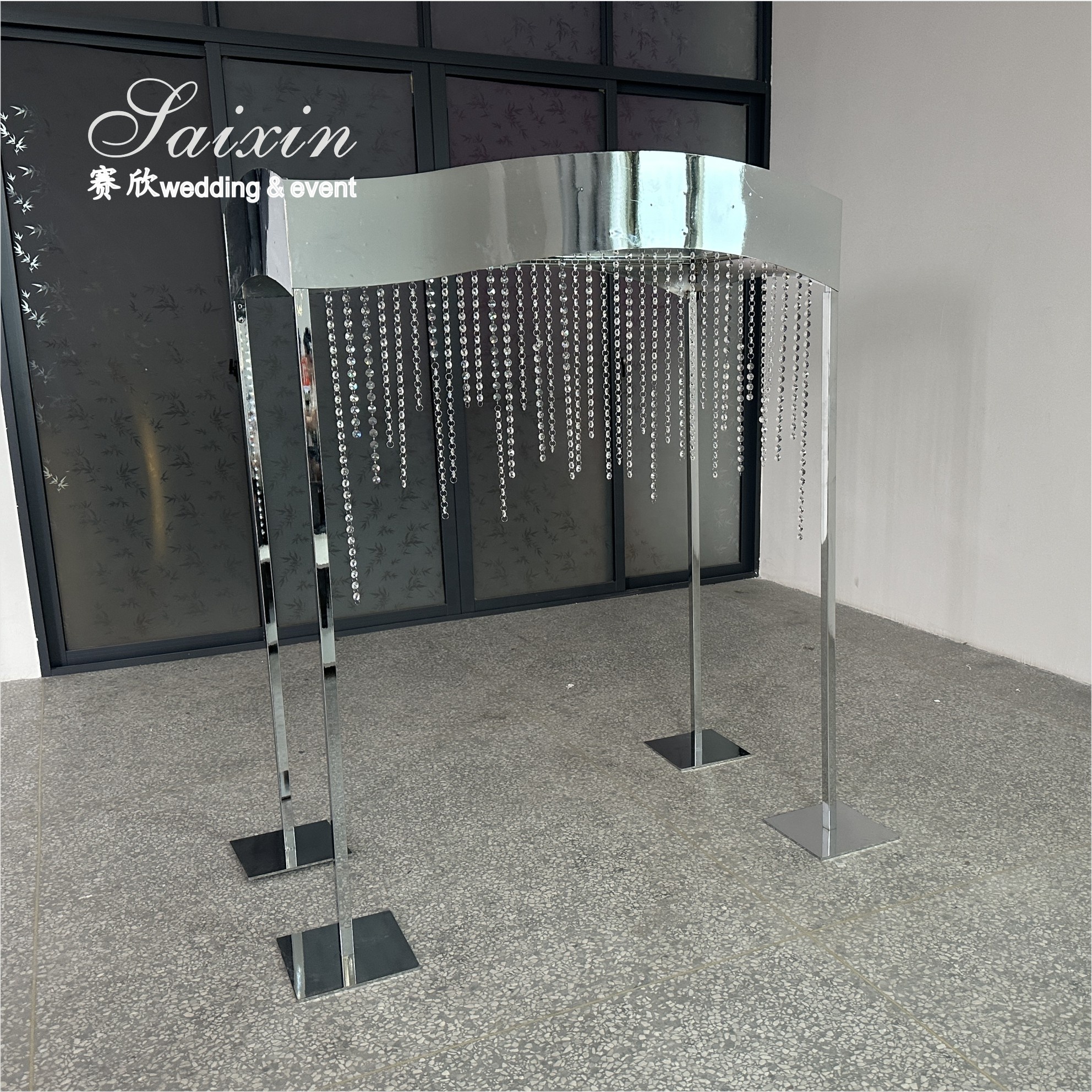 Luxury Large Silver Metal stand For Wedding Centerpieces