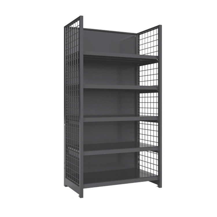Supermarket Wire Display Shelving Rack Custom Retail Store Gondola Mesh Shelf
