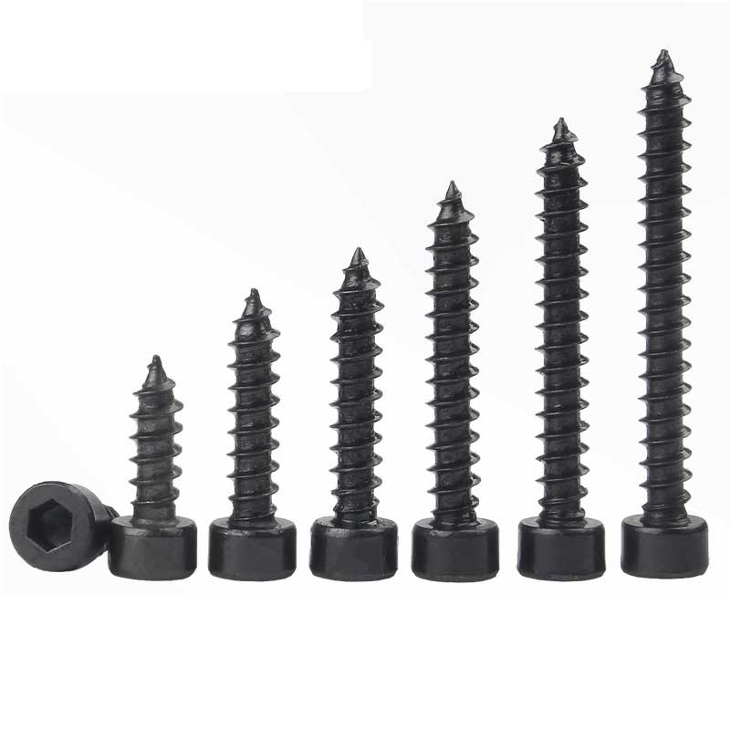 Carbon Steel Self Tapping Screws with Black Cylindrical Head Grade 8.8/10.9/12.9