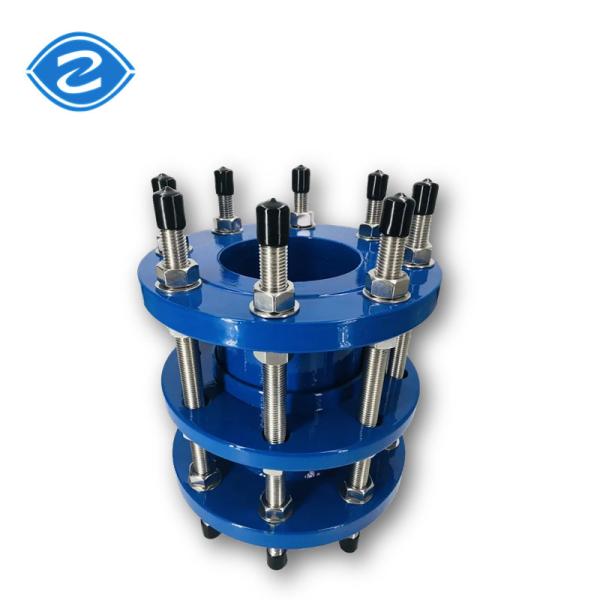 carbon steel dismantling joint assembly in piping Blue Epoxy Coated Butterfly