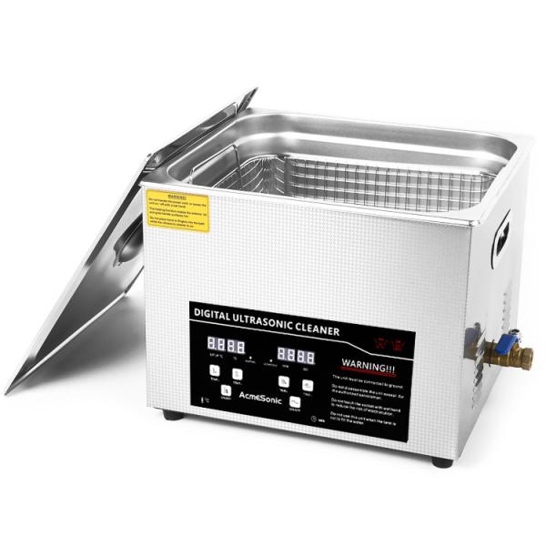 Adjustable Timer Stainless Steel 15L Ultrasonic Cleaner 400W Heating Power 20-80