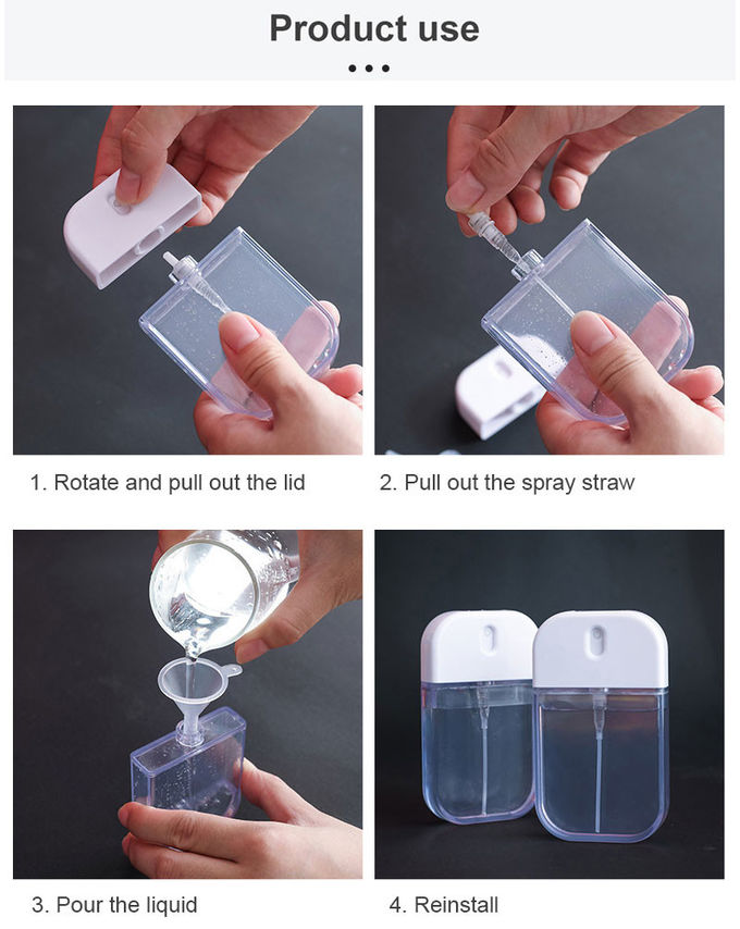 35ml Pocket Size PETG Credit Card Spray Bottle For Perfume