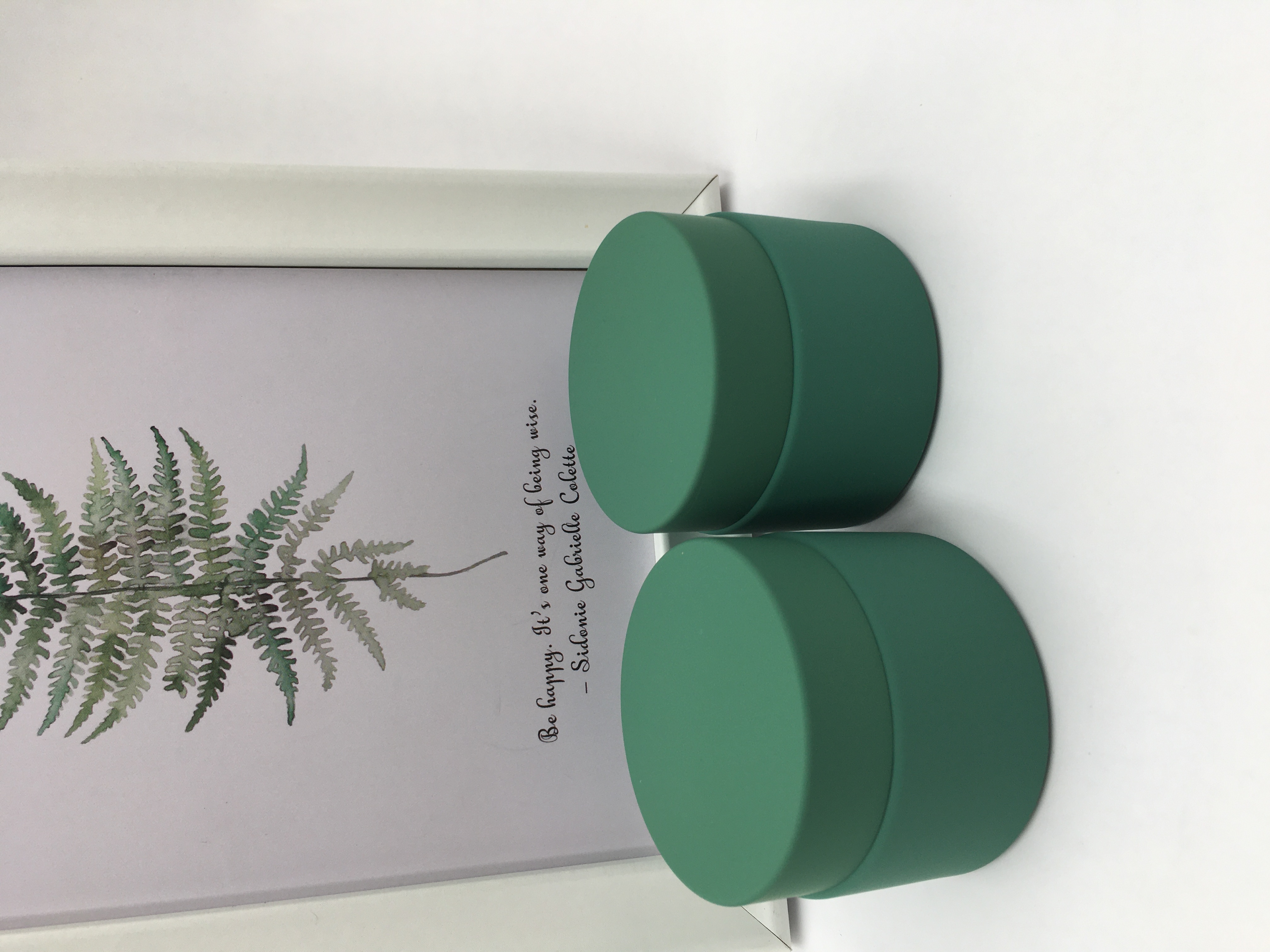 Soft Touch Green Glass Cosmetic Cream Jar Empty Cream Jars