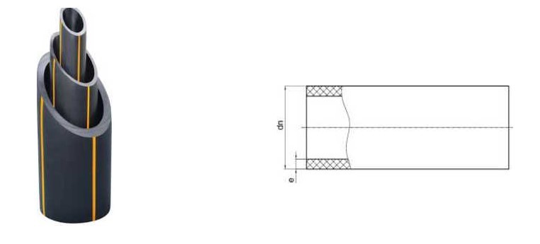 PE100 DN25-DN630 SDR11 SDR21 SDR26 Polyethylene Gas Pipe