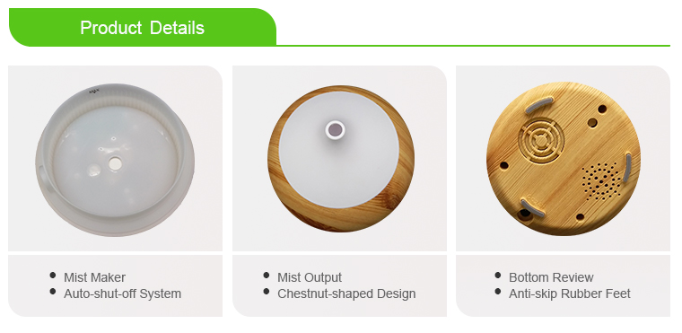 Chestnut Shape Air Mist Oil Wood Grain 200ml Bluetooth Aroma Diffuser