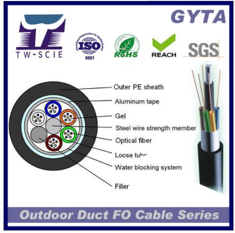 2/4/6/8/10/12/24/36/48/72/144/ Core GYTA Black PE Jacket Armoured Outdoor Fiber