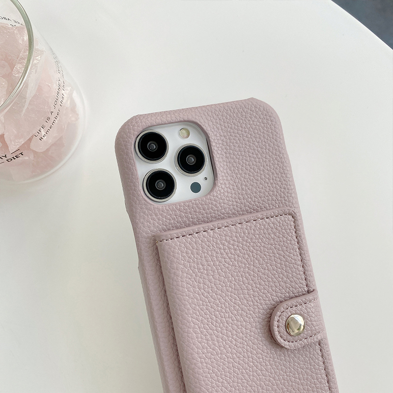 Luxury Design Style Litchi Leather Phone Cases for iPhone 13 Pro Handmade and Durable