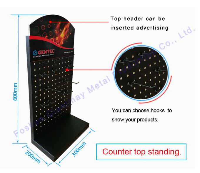 Countertop Stand Pegboard Counter Table Display Rack
