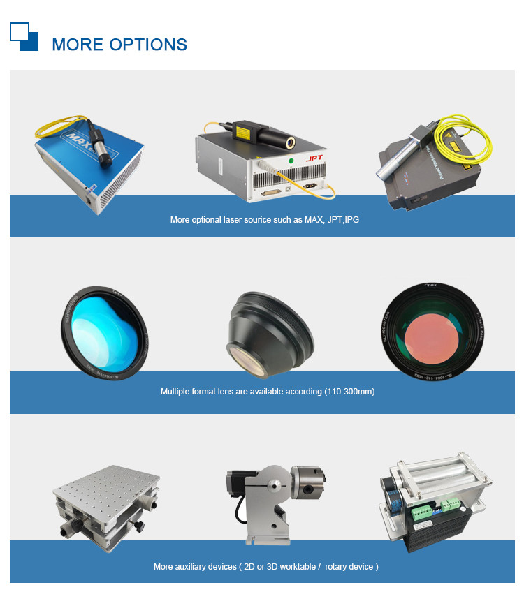 High Speed Laser Beam Fiber Laser Marking Machine 50W With Raycus