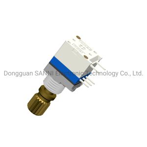9mm Digital Incremental Encoder , Metal Shaft Rotary Encoder With Push Button