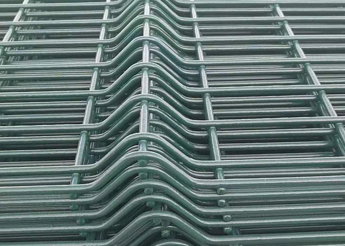 Square Post Powder Coating RAL6005 Welded Mesh Fencing With 50x200mm Mesh