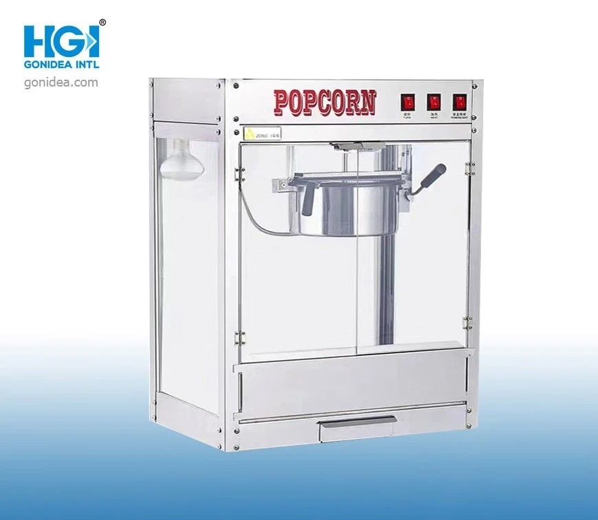 Snack Food Quick Heating Stainless Steel Popcorn Maker Machine For Business