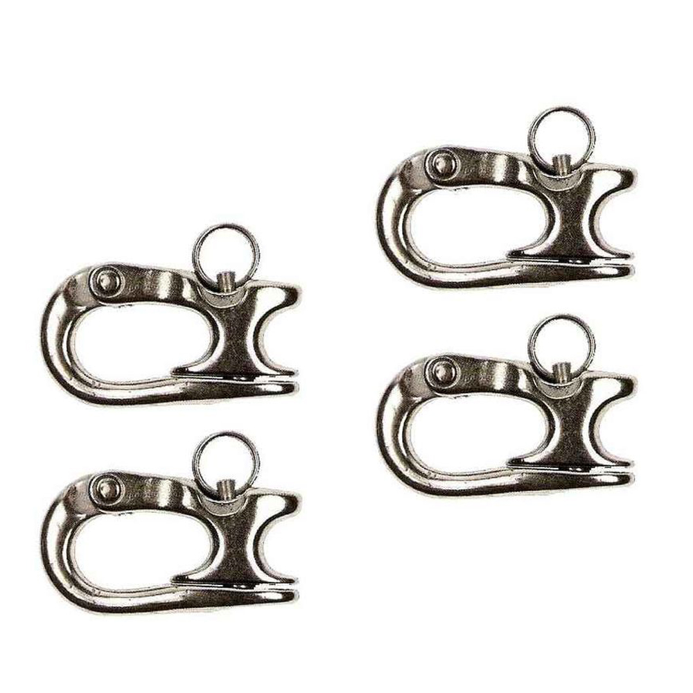 Imperial Measurement System Stainless Steel Sheet Snap Shackle with Thimble and Locking Pin Deck