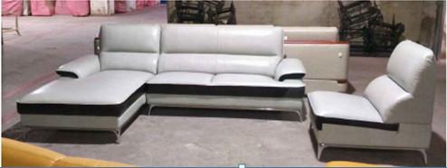 Contemporary Leather Sectional Sofa / Leather Reclining Sectional With Chaise