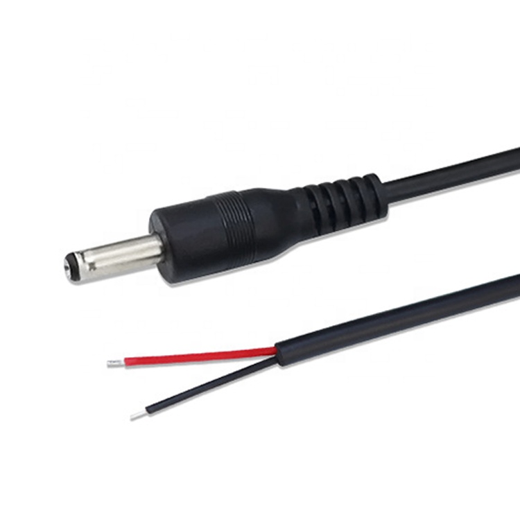 90 Degree Right Angle DC Jack 5.5x2.1mm 5.5x2.5mm 1.35x3.5mm to Open Wire End Pigtail Cable