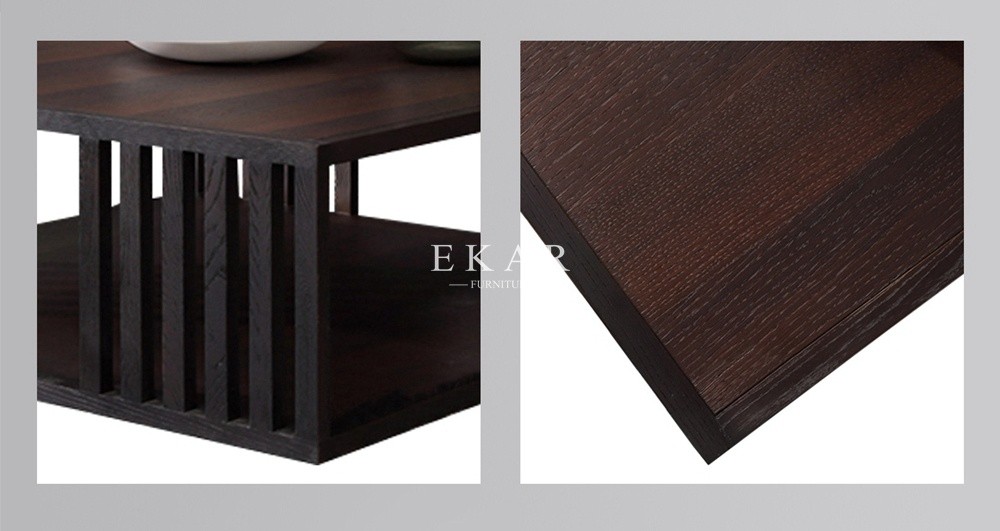 Modern Contemporary Simple Wooden Square Coffee Table