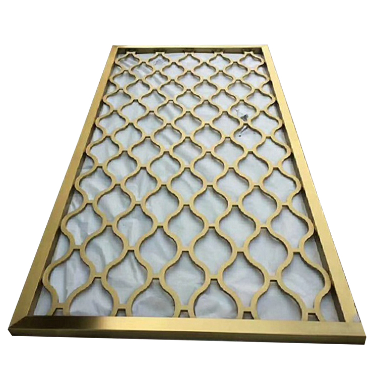 Laser cut brass wall panel metal screens room partition dividers