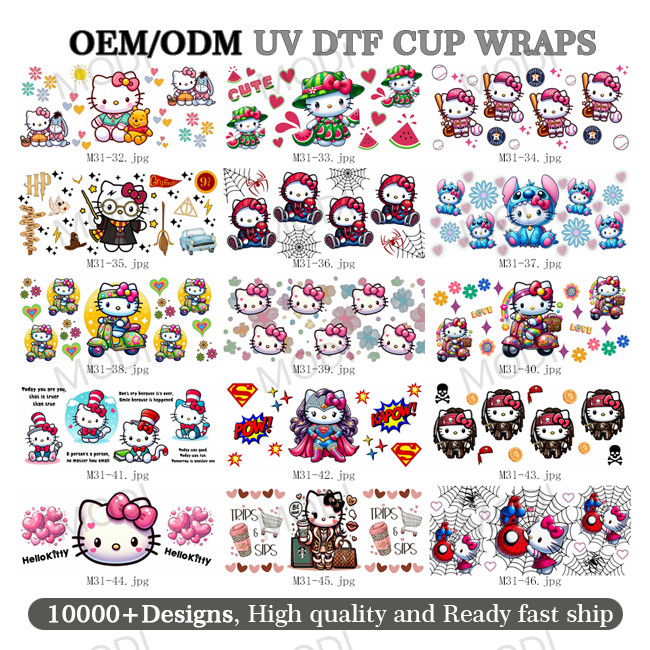 Custom High Quality Popular Christmas UV DTF Cup Wraps Ready To Ship Transfers 16oz Decals UV DTF Sticker For Cups