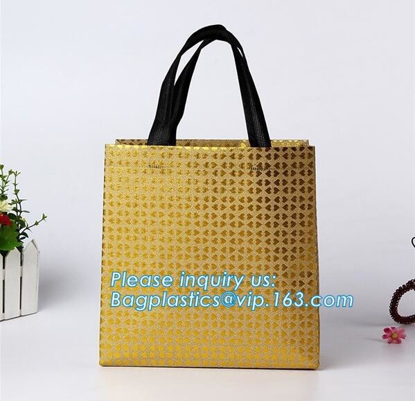 Custom Promotional shopping tote fabric polypropylene laminated pp non woven bag, Wholesale high promotion laminated rec