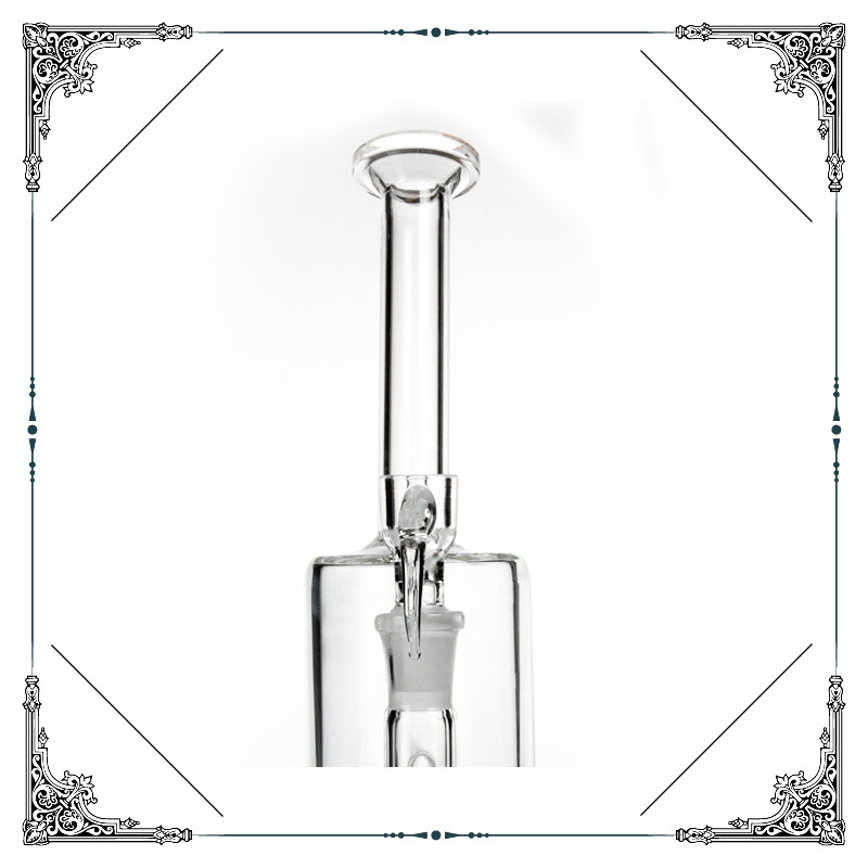 Glass Water Bubbler 10 Inches Gridded Inline Perc Smoking Water Pipe Heady Thick Base