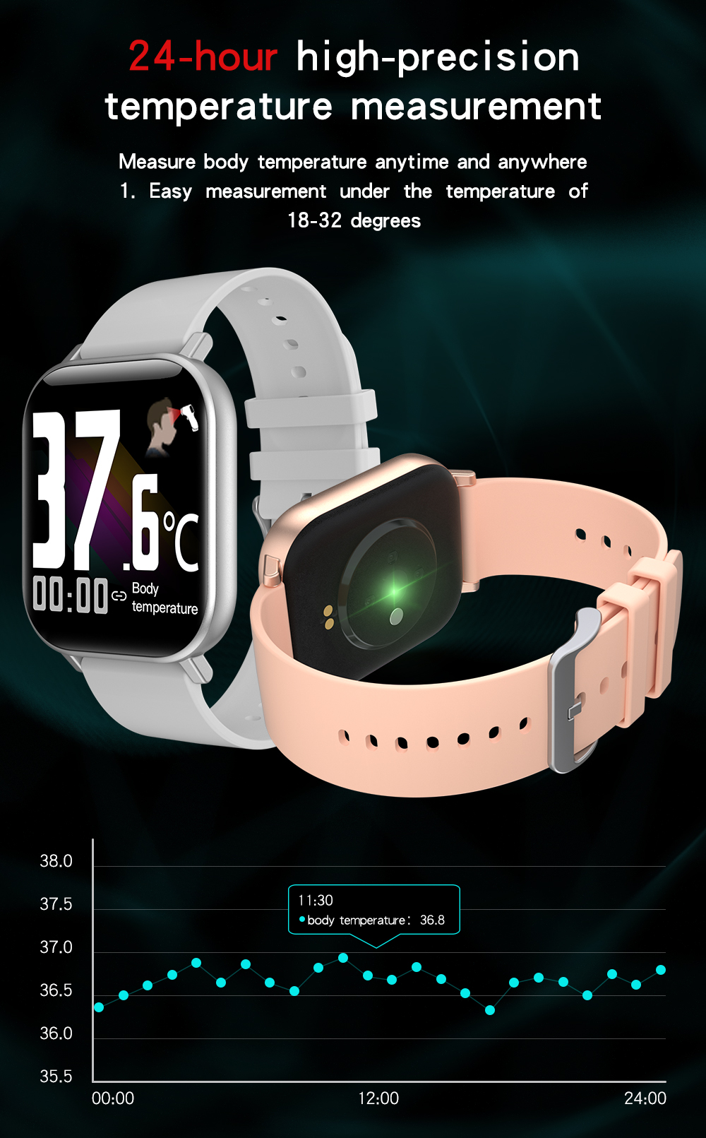 T58 Shock Sports Answerable Telephone Broadcast Sleep Body Temperature Step Smart Watch