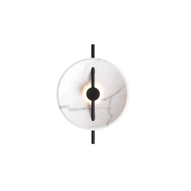New Design Bedside Decorative Marble Black Bedroom Indoor Wall Mounted Sconce Lamp