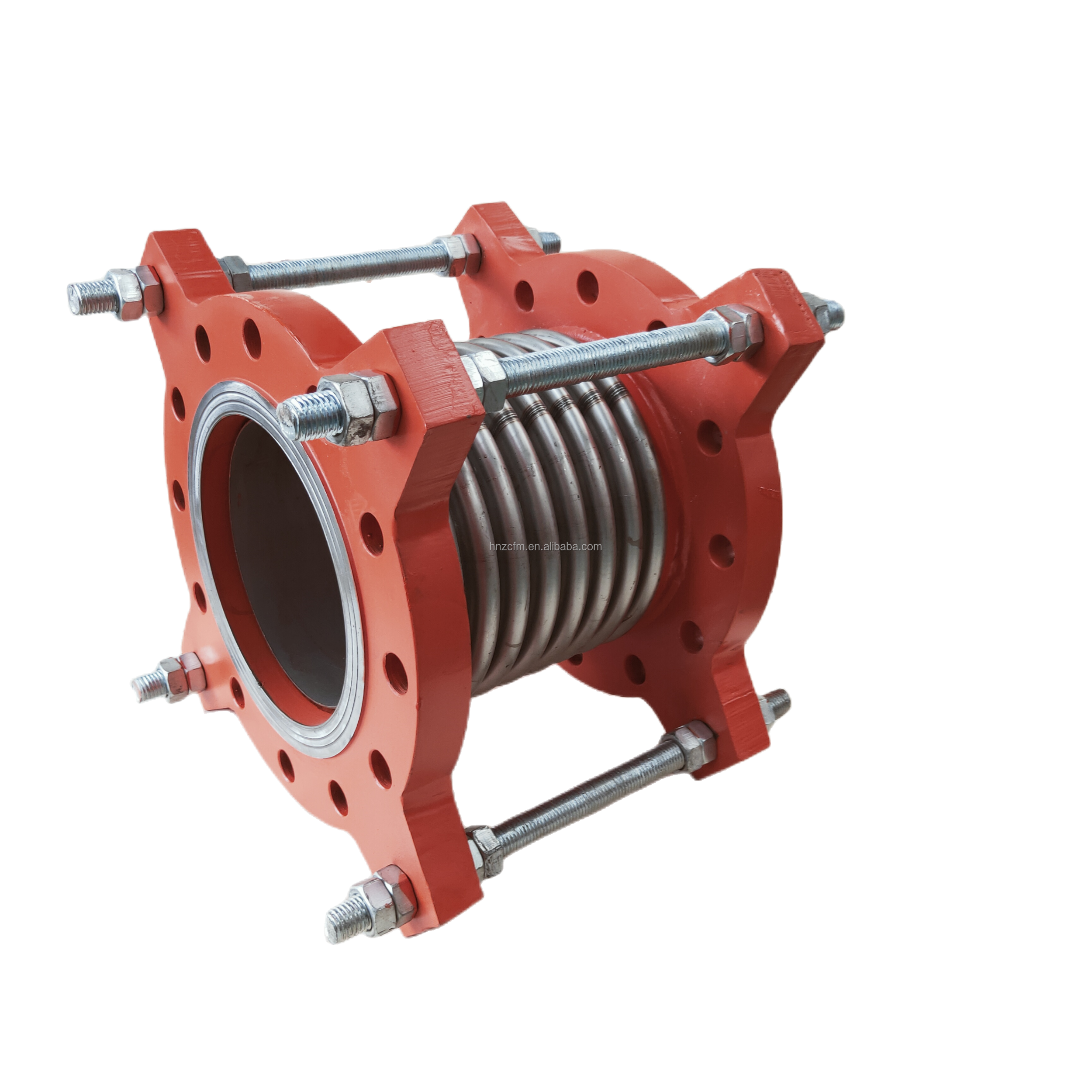 DN32 DN3000mm Stainless Steel Flange Tie Rod Compensator Vacuum Bellows Expansion Joint