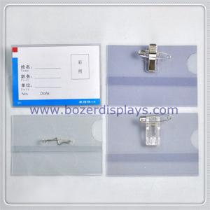  Clear Work Permit/ID Card Holder/Badge Holder With Clip Manufactures