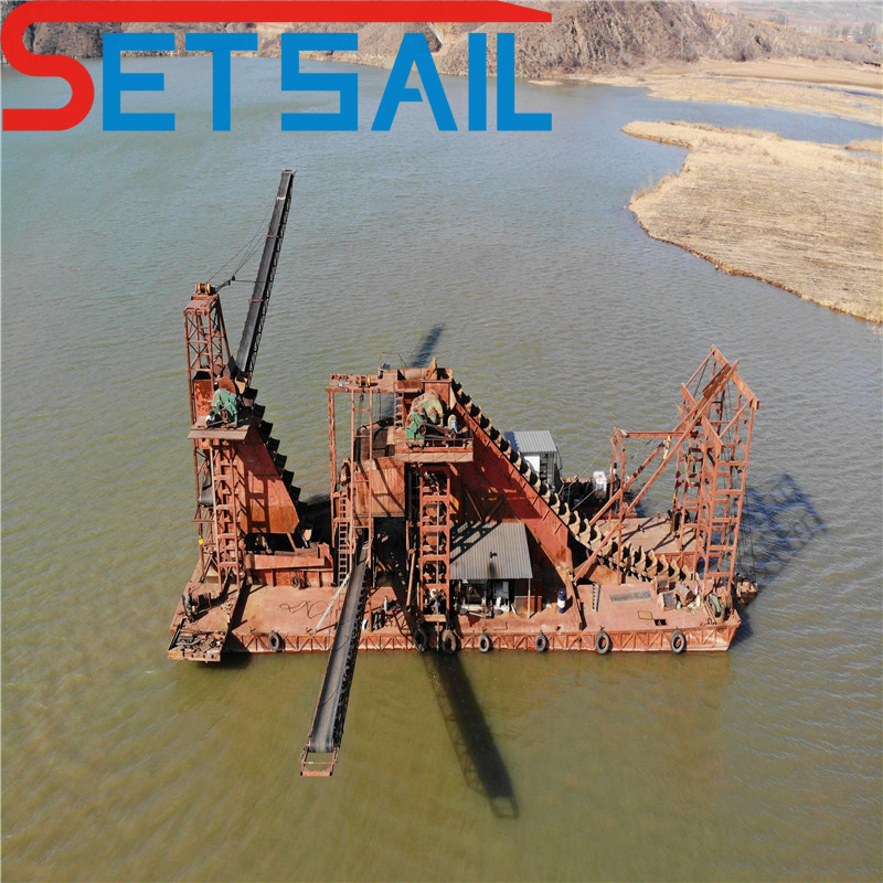 Set Sail Bucket Chain Gold Dredger Used in River