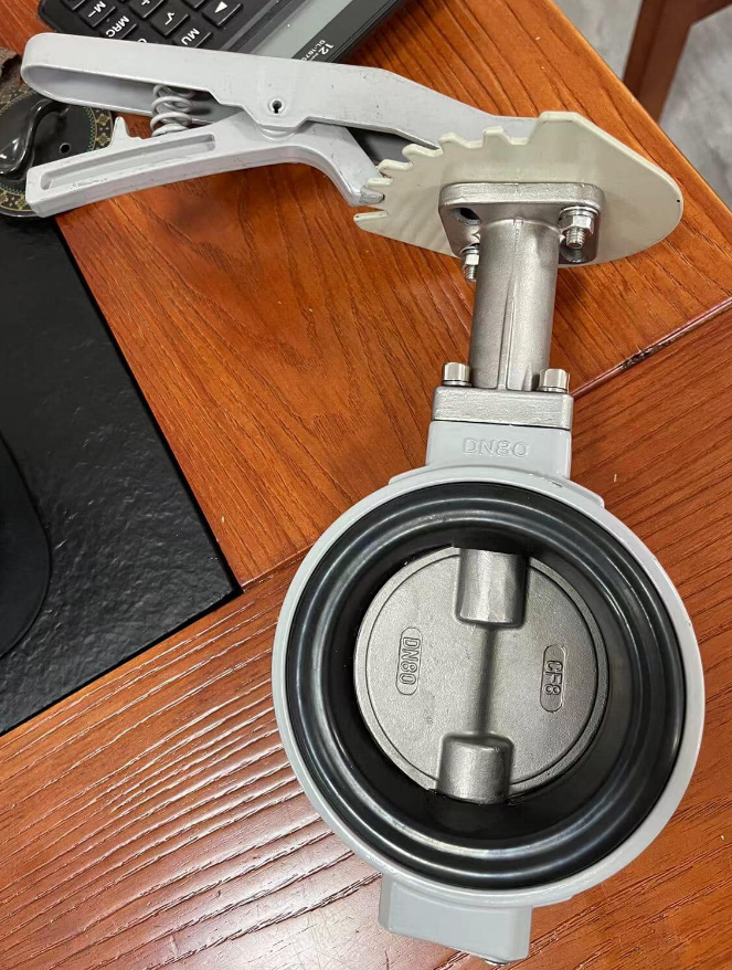 Customized Service Standard Aluminium Alloy Body Two-Pieced Shaft Wafer Butterfly Valve
