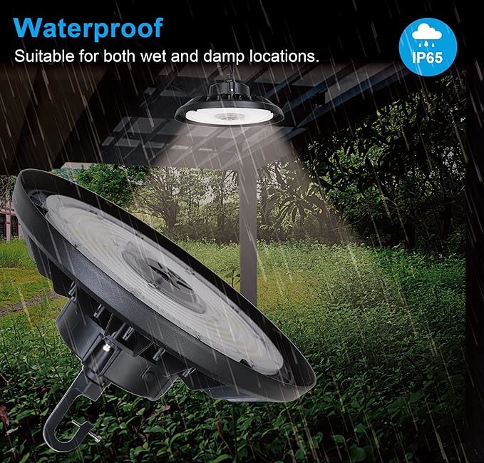 150LM/W Diet Cast Aluminum Round High Bay LED Lights Waterproof For Warehouse
