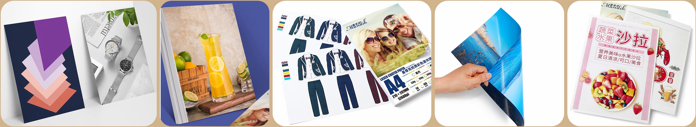 250gsm Laser Digital Paper White Coated 2 Sided GLossy Finish