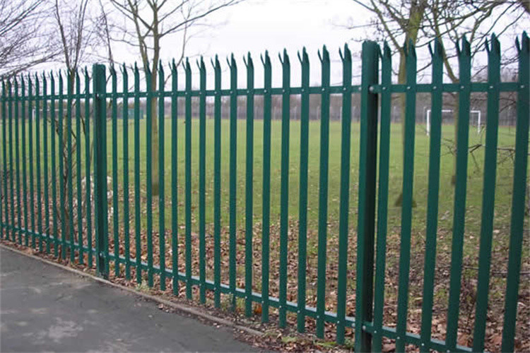W Shape Pointed Rounded Palisade Panel Fencing With Powder Coated For Highway Protection