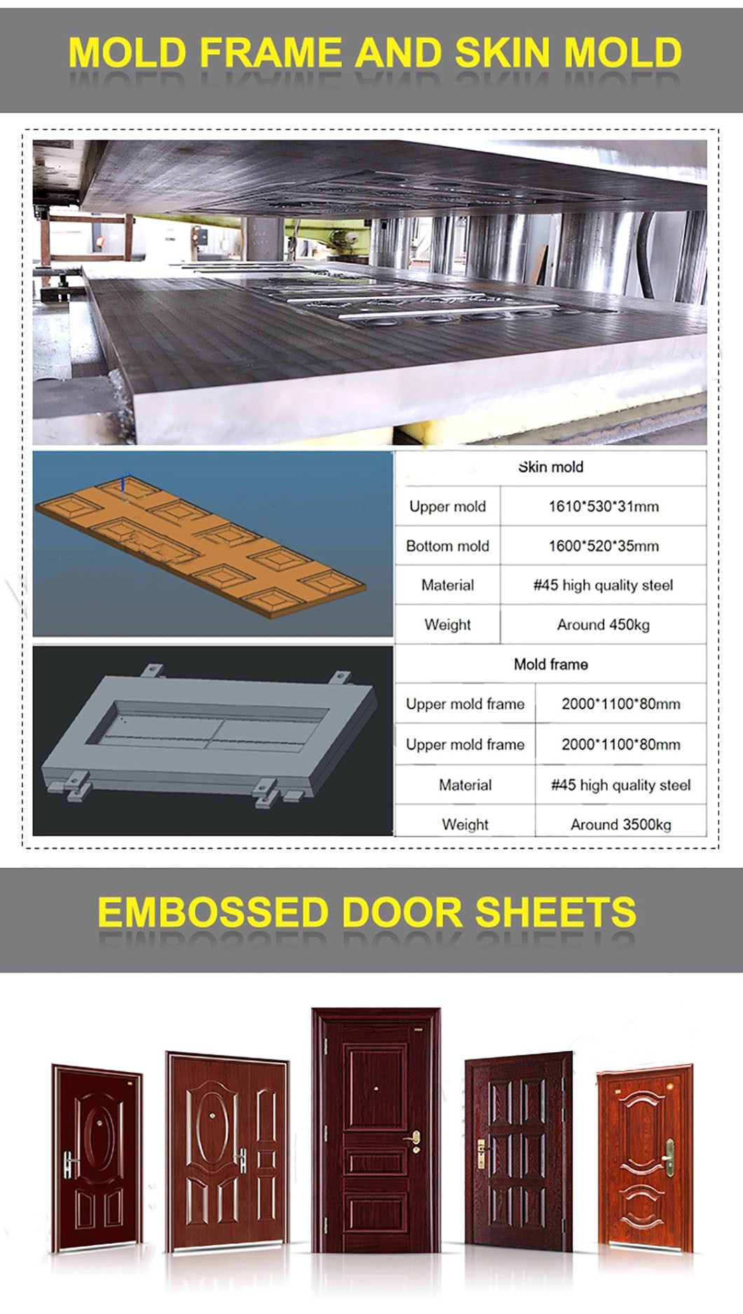 2000t Double Action Door Embossing Hydraulic Press Machine
