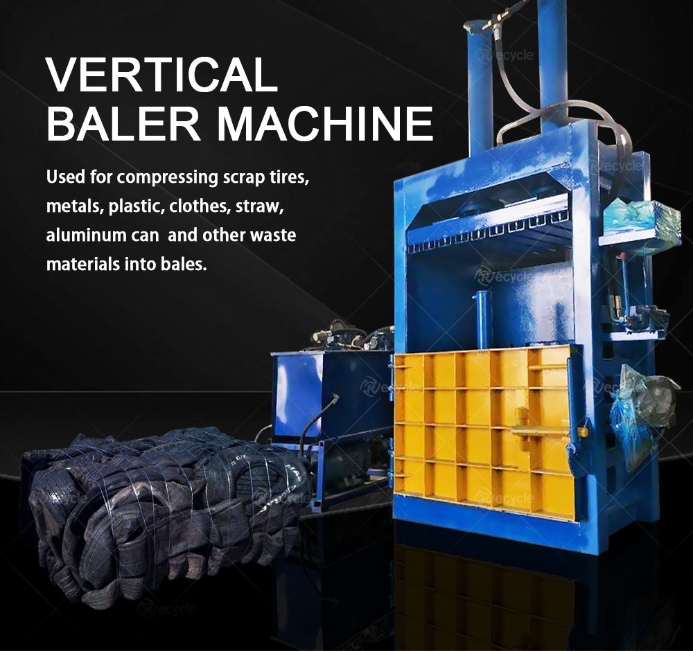 Economical Carton Press Machine 7.5kw Vertical Hydraulic Baler
